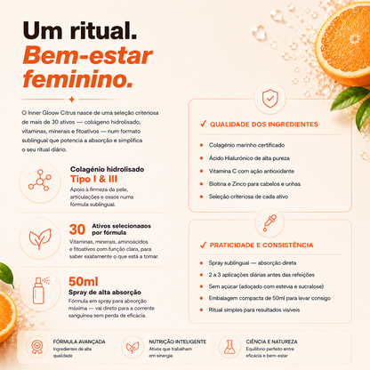 INNER GLOOW® Colagénio em Spray